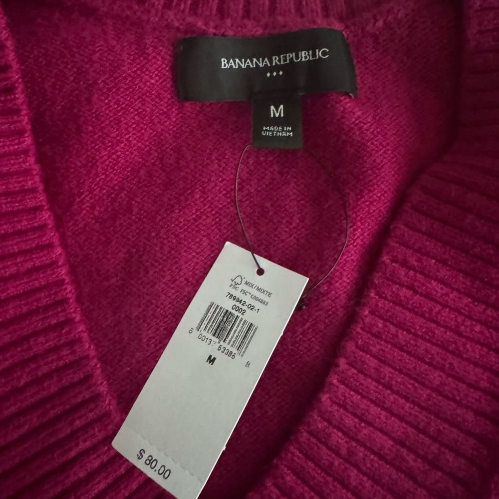 Womens Banana Republic V-Neck Sweater size M new with tags - Picture 2 of 3